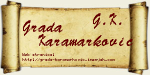 Grada Karamarković vizit kartica